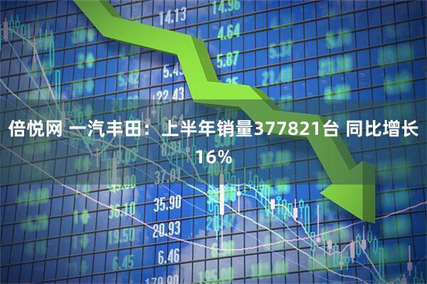 倍悦网 一汽丰田：上半年销量377821台 同比增长16%